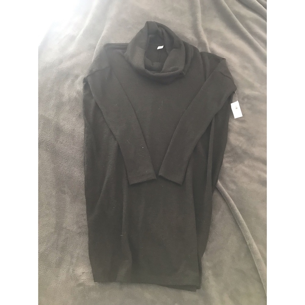 Old Navy Black Loose Turtleneck Dress